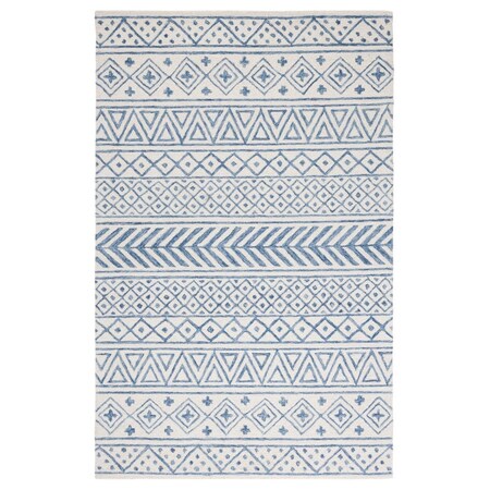 Safavieh 8 x 10 ft. Metro Global Rectangle Area Rug Ivory & Blue MET353M-8